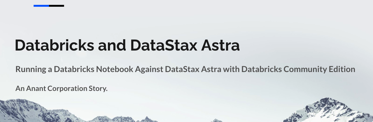 Running a databricks notebook against datastax astra