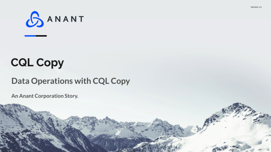 CQL Copy for Data Operations