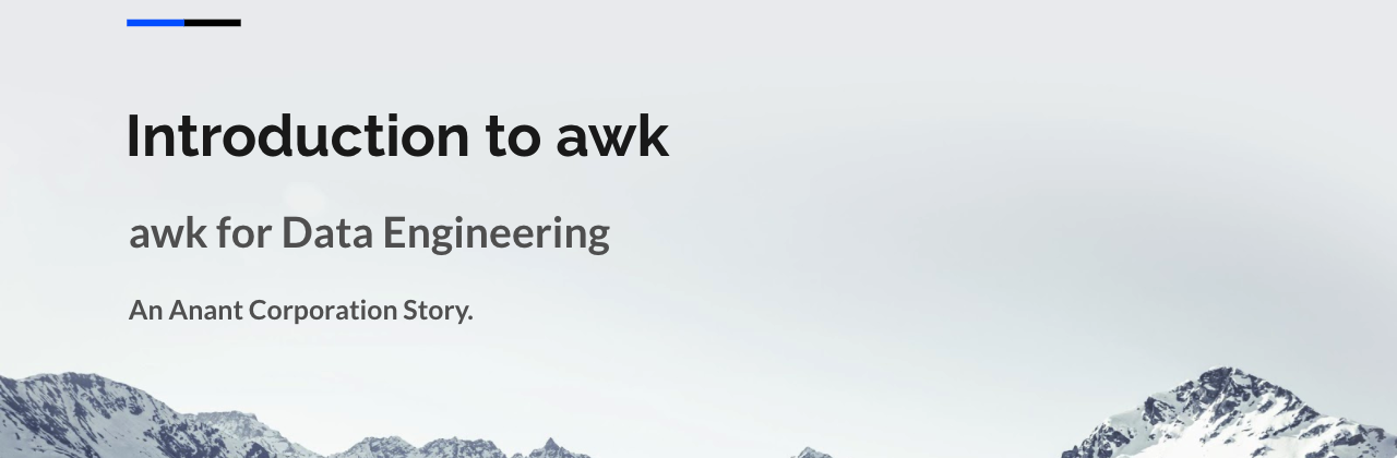 Introduction to awk for data engineering