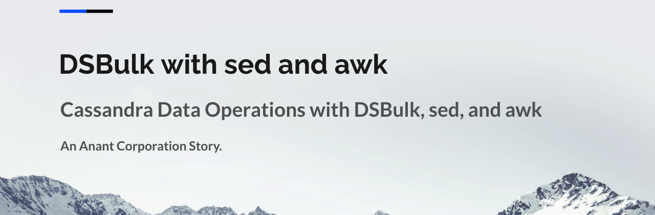 dsbulk with sed and awk