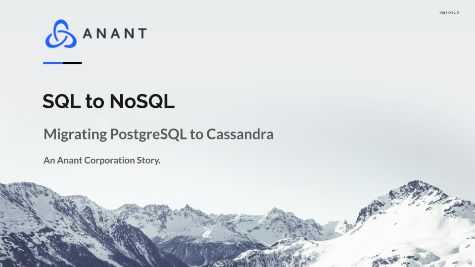 migrating PostgreSQL to Cassandra