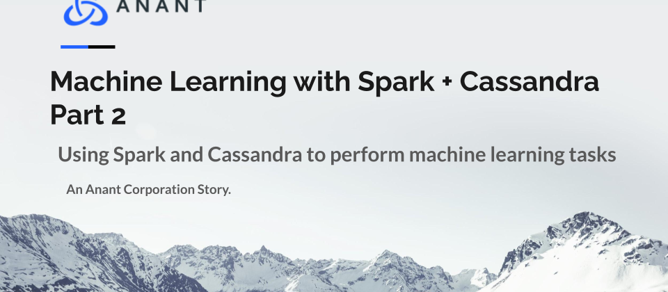 Cover slide for the Machine Learning with Spark and Cassandra webinar