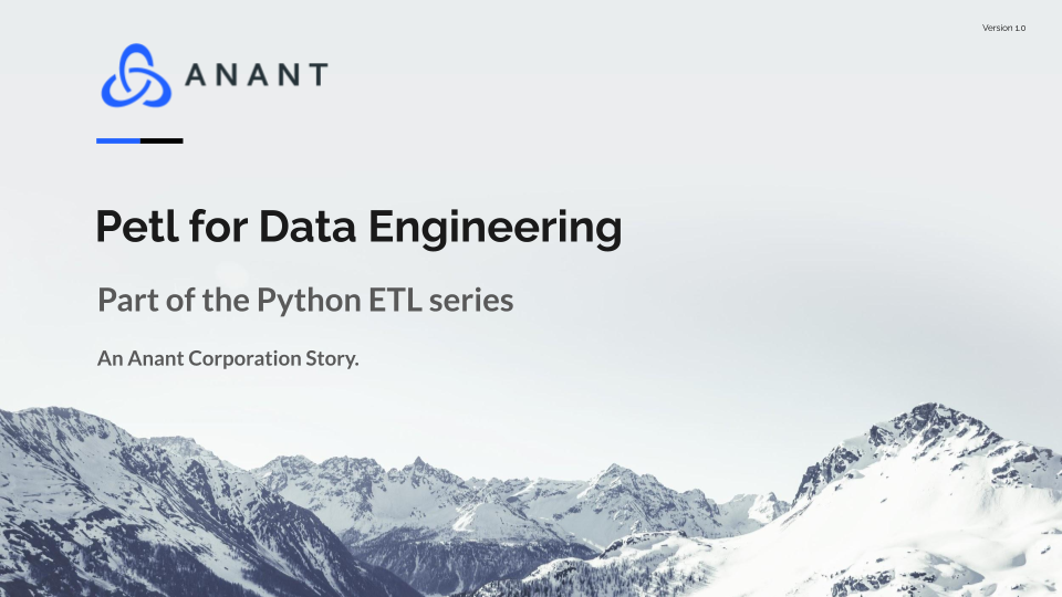Cover image for Petl for Data Engineering presentation