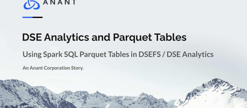 Cover Slide for DSE Analytics and Parquet tables.