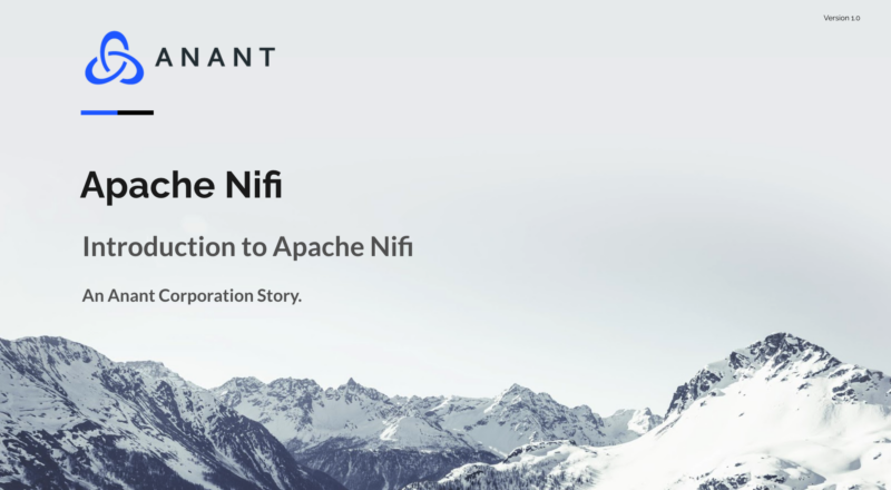Cover Slide for Apache Nifi.