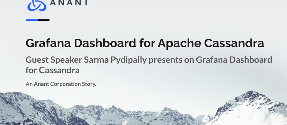 Cover Slide for Grafana Dashboard for Apache Cassandra