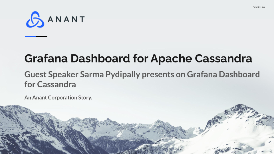 Cover Slide for Grafana Dashboard for Apache Cassandra