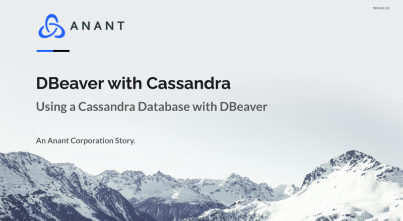 Cover Slide for Using DBeaver with Cassandra