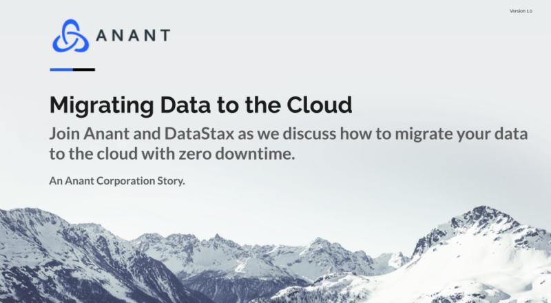 Migrating Data to the Cloud cover slide.