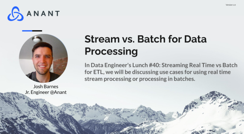 Streaming vs. Batch for ETL cover slide