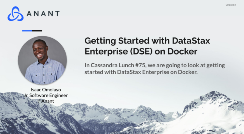 Getting started with DataStax Enterprise presentation cover slide.