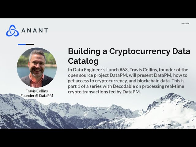 Data Engineer’s Lunch #63: Building a Cryptocurrency Data Catalog with DataPM
